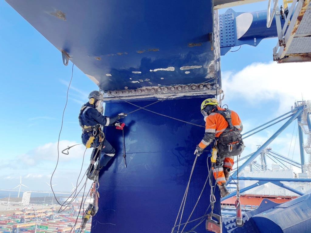 Securing Against Rust Damage with Rope Access Services - Sky Lines B.V. Rope Access Company Netherlands